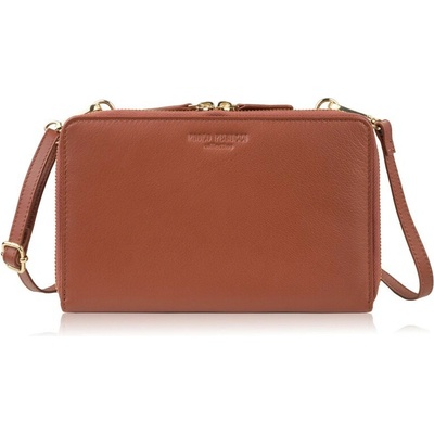 Paolo Peruzzi Světle hnědá malá dámská crossbody kabelka Fotima