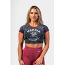 Nebbia Washed crop top tričko GOLDEN AGE 782 černé