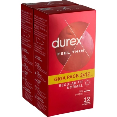 Durex Feel Thin 2 x 12 ks