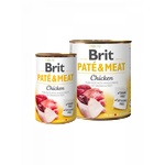 Brit Pate & Meat Chicken - Консерва с 48% пилешко и 22% телешко месо, 400 гр