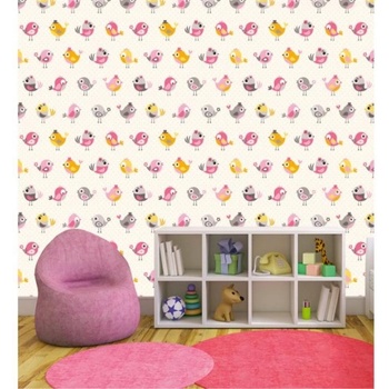 DIMEX ART s. r. o Луксозна флизелинова тапета жълти птици