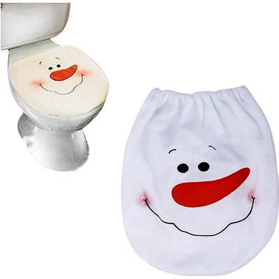 Vianočný kryt na WC dosku Snehuliak