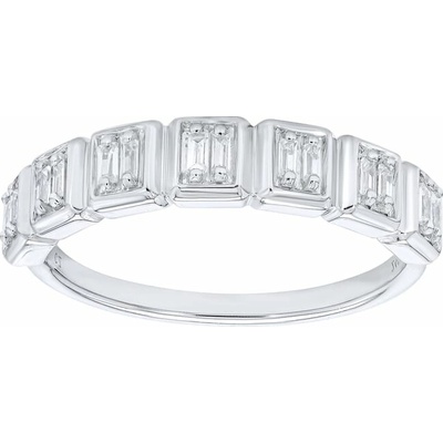 Eppi Half eternity prsten ze zlata s přírodními baguette diamanty Faheem R49831