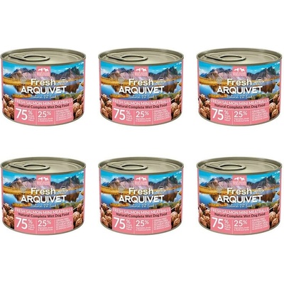 Arquivet Fresh mini mäsové guľky s lososom, mrkvou a hráškom 6x200g