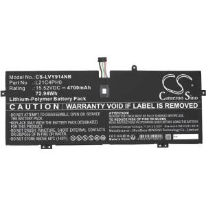 Cameron Sino Батерия за лаптоп LENOVO Yoga 9 14IAP7 L21B4PH0 LiPo 15.52V 4700mAh CAMERON SINO (CS-LVY914NB) - Allstore