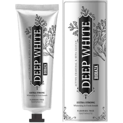 Biobaza Deep White Паста за зъби с активен въглен Extra Strong, 75 ml