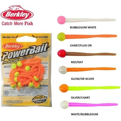 Berkley Powerbait Mice Tail 7,5cm Glow OR Silver