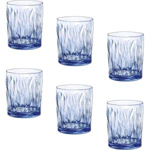 Bormioli Rocco ЧАШИ ЗА ВОДА wind 300ml 6БР СИНИ (580517bac121990)