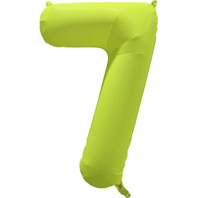 Amscan Fóliový balón narozeninové číslo 7 Neon žlutá 86 cm