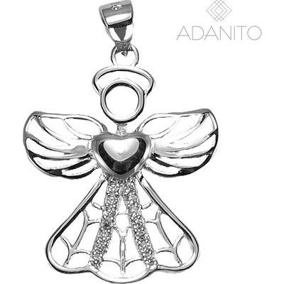 Beneto AGH750 Stříbrný přívěsek anděl se zirkony