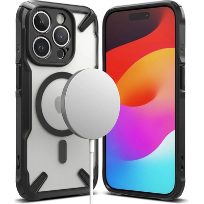 Ringke Magsafe Калъф за iPhone 15 Pro, Ringke Fusion X Magnetic, Черен (8809919307659)