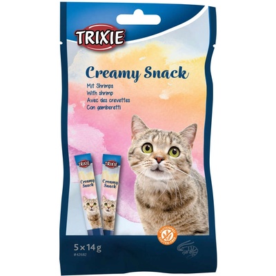 TRIXIE - Крем лакомство за котки с риба тон и скариди, 5 х14 гр