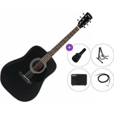 Cort AD810E Premium SET Black Satin Електро-акустична китара Дреднаут