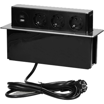 ORNO 3 Plug + 2 USB 1,5 m (OR-GM-9014(GS)/B-G)