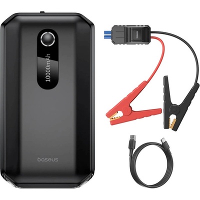 Baseus Super Energy Max Car Jump Starter 10000 mAh (C00245501113-00) - външна батерия 20000 mAh с фенер и JumpStarter за автомобил (черен)