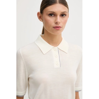 United Colors of Benetton тениска с яка дамска вълнена (11AHD301J)