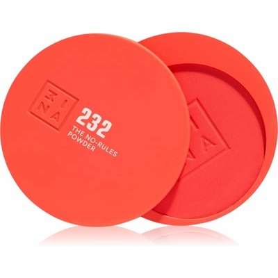 3INA The No-Rules Powder multifunkčné líčidlo na oči pery a tvár 232 Hot coral matte 8 g