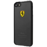 Ferrari Луксозен Хибриден Калъф за iPhone SE 2022/2020 8/7, Ferrari Hybrid 2 Soft Case, Черен (FEHCRFP7BK)