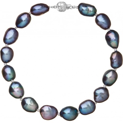 Pavona perlový náramek z říčních perel se zapínáním z bílého 14 karátového zlata 823011.3/9266B peacock