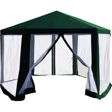 Kondela RINGE TYP Stanový altánok do záhrady, 3,9x2,5x3,9m, zelená/biela,1+6 bočných strán
