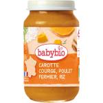 Babybio Био зеленчуково пюре Babybio - С пилешко месо, ориз и тиква, 6 м+, 200 g (3288130510027) - baby