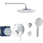 SANITINO - Душ комплект Grohe със смесител и скрито тяло, аксесоари kielle, хром SANI21GKK014 (SANI21GKK014)