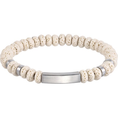 Free Style náramek z chirurgické oceli a lávových korálků BSS985