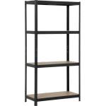 Carmen Метален стелаж Carmen CR-1015 - 180х90х40 см, до 175 кг на рафт - черен (3580555) - tierradesign