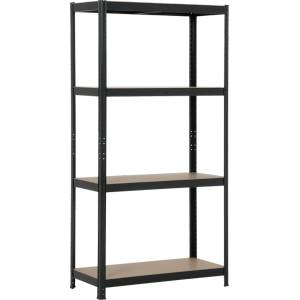 Carmen Метален стелаж Carmen CR-1015 - 180х90х40 см, до 175 кг на рафт - черен (3580555) - tierradesign