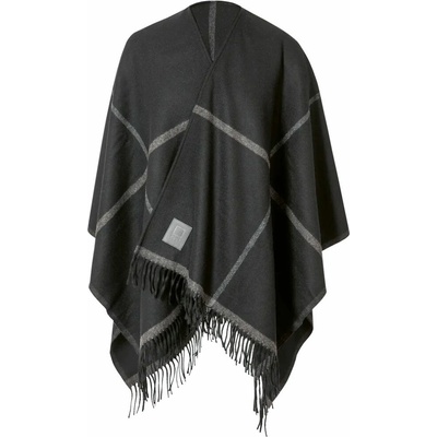 Högl luxusní vlněný pléd pončo schwarz 0-196200-0100