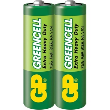 GP Batteries Цинк карбонова батерия GP R6 GREENCELL 15G-S2 -2 бр. в опаковка- shrink 1.5V (GP-BM-15G-S2)