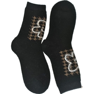 Dámske termo ponožky Cozy-Pattern čierne
