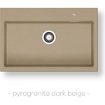 Pyramis Мивка с преливник Pyramis PYRAGRANITE ITHAKA 78X51 1B, БЕЖ Мивка за вграждане