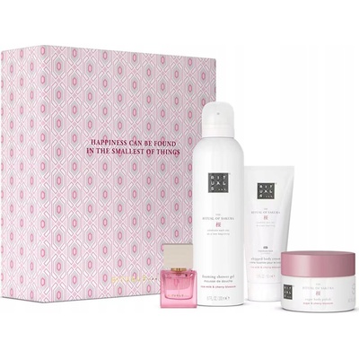 Rituals The Ritual of Sakura sprchová pěna 200 ml + tělový peeling 125 g + tělový krém 100 ml + svíčka 140 g dárková sada