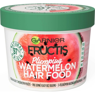 Garnier Fructis Watermelon Hair Food maska pre jemné vlasy bez objemu 390 ml