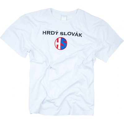 Pánske tričko Hrdý Slovák biele