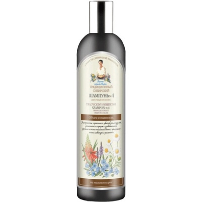 Babička Agafia Šampón na vlasy č. 4 Pre objem a lesk Kvetový propolis 550 ml
