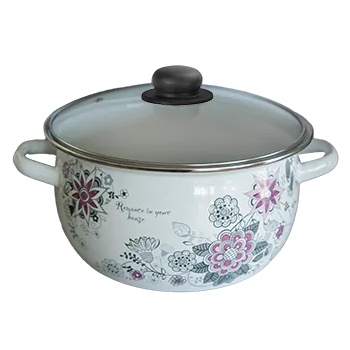 Сталь Эмаль Р-Тенджера 4lt 20cm декор "Весенний романс" (1RC201S) (0129103)