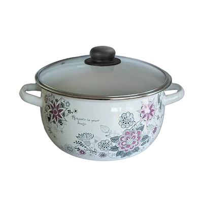 Сталь Эмаль Р-Тенджера 4lt 20cm декор "Весенний романс" (1RC201S) (0129103)