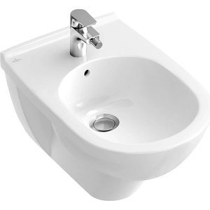 Villeroy & Boch O. novo - Конзолно биде, 360x560 mm, 1 отвор за смесител, алпийско бяло 54600001 (54600001)