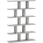 vidaXL Стенен рафт Бетонно сиво 70 x 17 x 101 см Инженерна дървесина (8015003)
