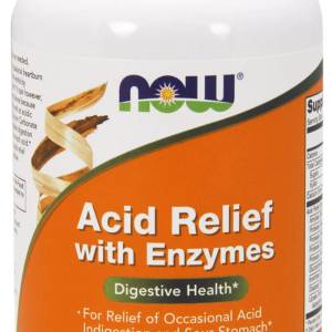 NOW НАУ ФУДС АНТИАЦИД С ЕНЗИМИ 60 ДРАЖЕТА/ now acid relief with enzymes 60 chewables