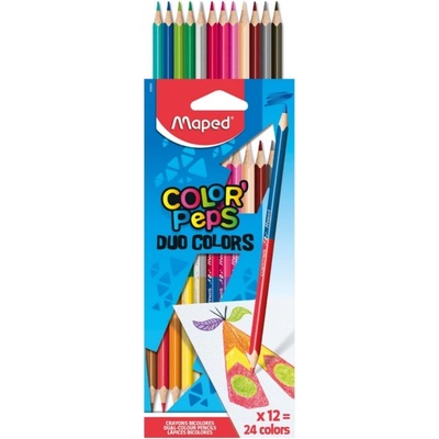 Цветни моливи Мапед 24 цв. 12 бр. Колор Пепс 829600