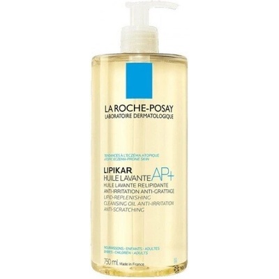 La Roche-Posay Деликатен почистващ душ -олио, La Roche Posay Lipikar AP+ Lipid Replenishing Cleansing Oil Anti-Irritation Anti-Scratching Cleansing Oil for the Body Suitable for Atopic Skin 750ml
