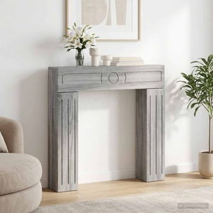 vidaXL Рамка за камина Сив Сонома 102 x 18 x 100, 5 см (8006612)