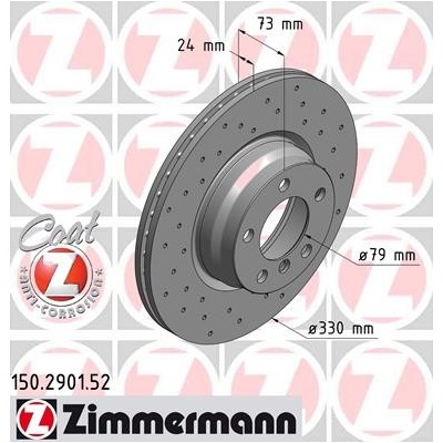 ZIMMERMANN Brzdový kotúč 150290152