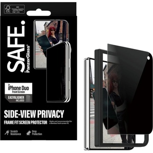 Panzer Стъклен протектор SAFE за Apple iPhone Duo, 2-Way Privacy Sub Screen, Ultra-Wide Fit