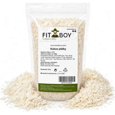 FITBOY Kokos plátky 500 g