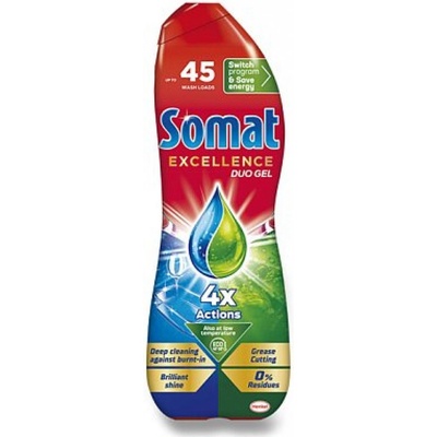 Somat Excellence Duo gel do myčky proti mastnotě 45 dávek 810 ml – Zboží Mobilmania