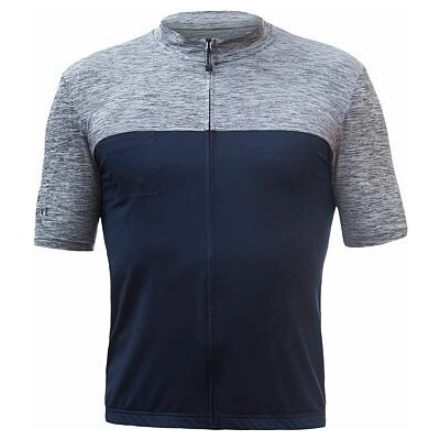 Sensor MOTION kr.rukáv celozips deep blue/sivá pánsky